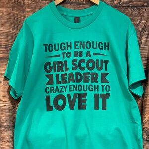 Girl Scout leader Gildan Teal DryBlend T-Shirt